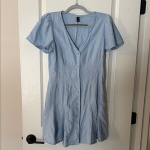 Universal Thread Sky Blue V-Neck Mini Dress
